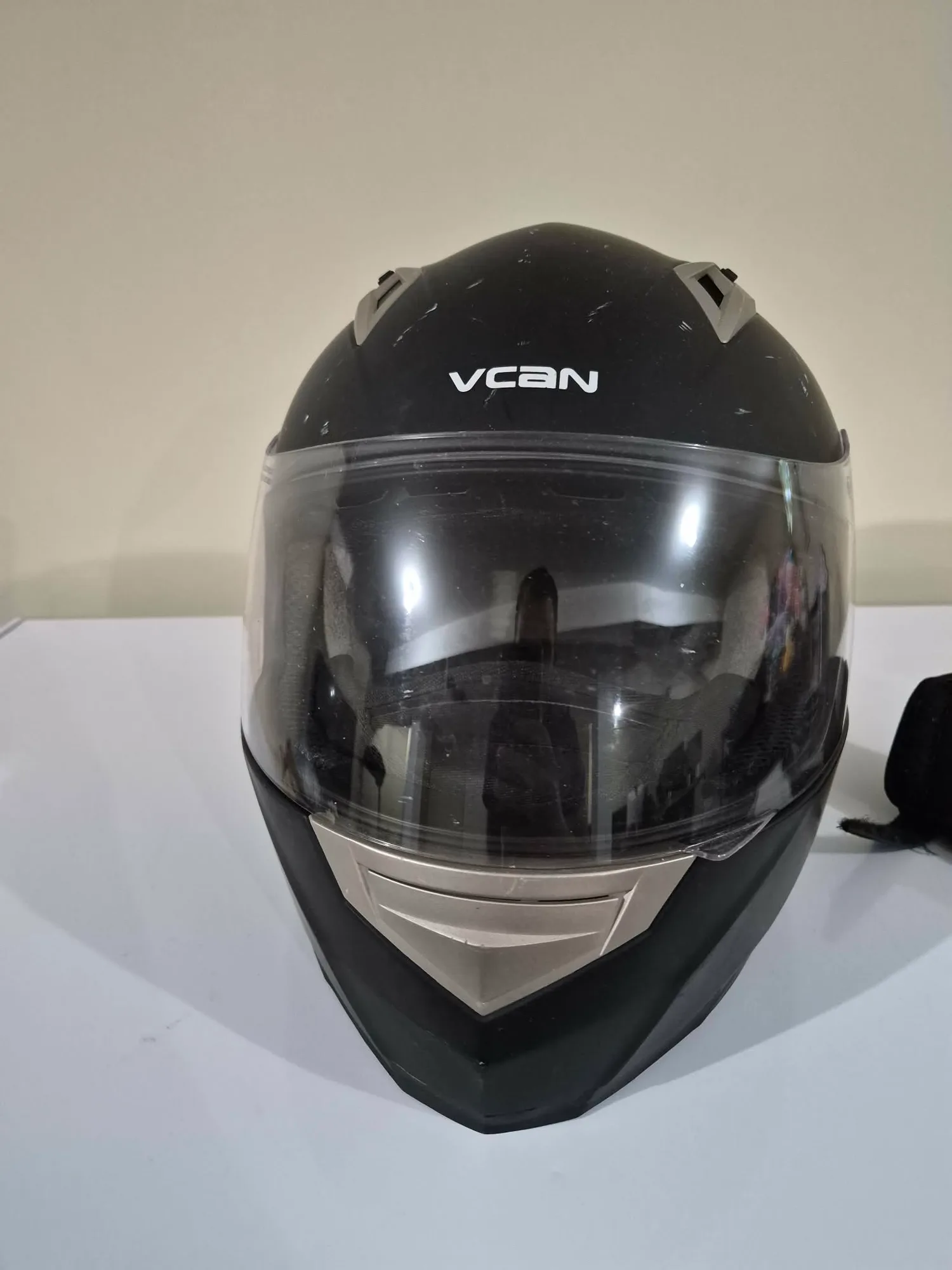 Casque moto VCAN intégral XL + gants Origine L / VCAN full-face helmet + gloves