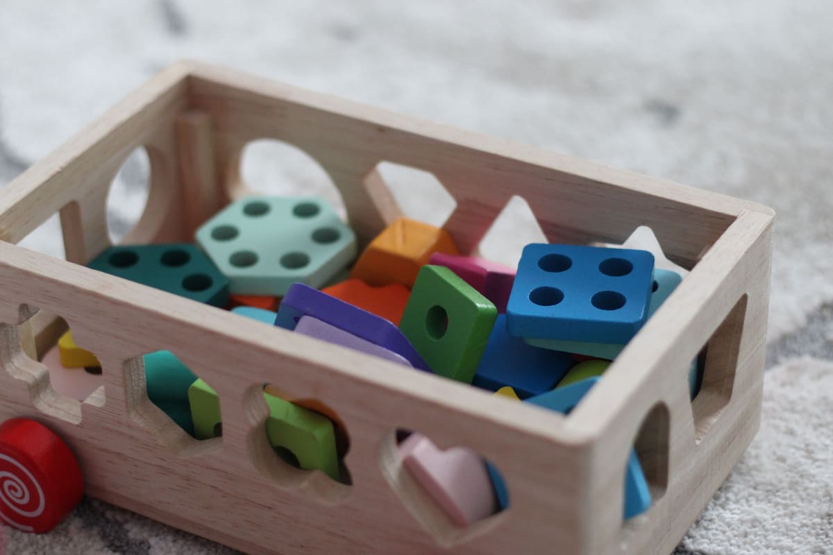 A complete kids' toy with all its pieces